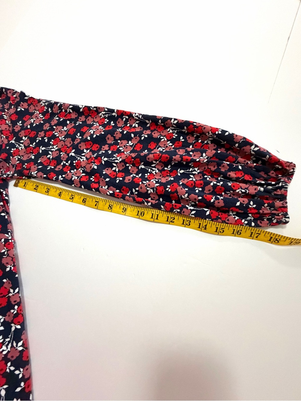 BODEN Willow Dark Floral‎ Midi Dress Size 8 Long Sleeve V-Neck Pullover Fall - Picture 15 of 16